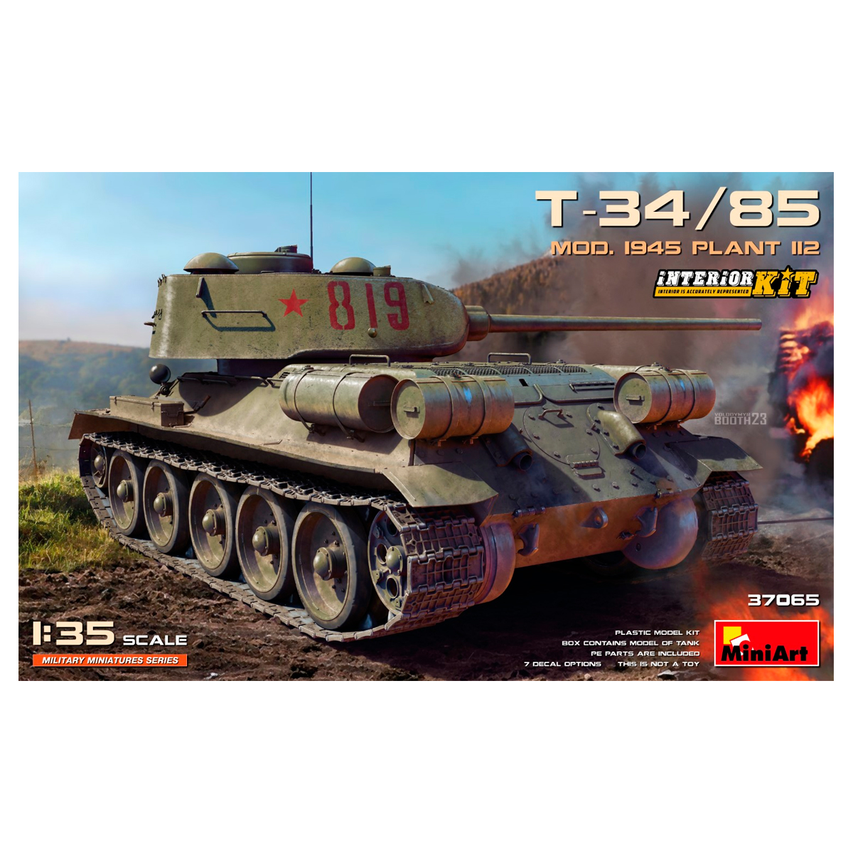 ak-interactive-1-35-t-34-85-mod-1945-plant-112-interior-kit-kit-modellismo-carro image 1