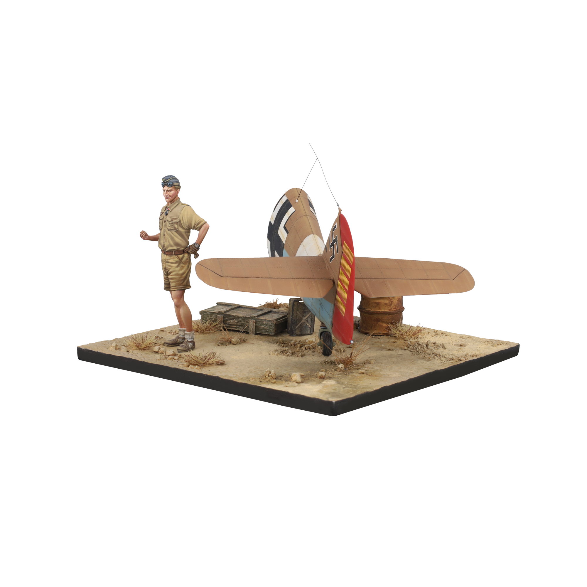 scale75-warfront-marseille-ace-of-bf109-1-32-scena-pilota-e-coda-bf109-da-diping image 7