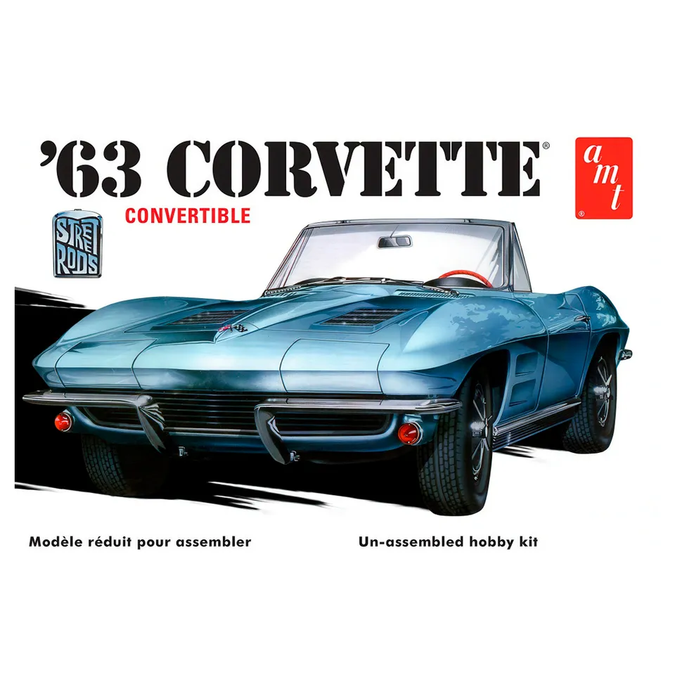 ak-interactive-1-25-1963-chevy-corvette-convertible-kit-auto-da-costruire image 1