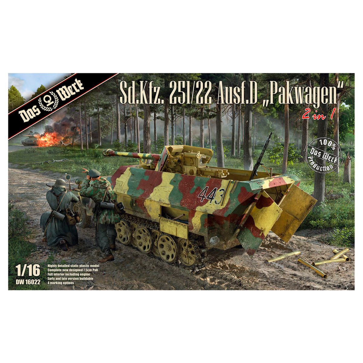 ak-interactive-sd-kfz-251-22-ausf-d-pakwagen-kit-di-modellismo-militare-1-16 image 1