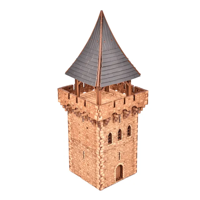 ak-interactive-castle-tower-100-mm-28mm-scale-torre-castello-per-diorami image 1