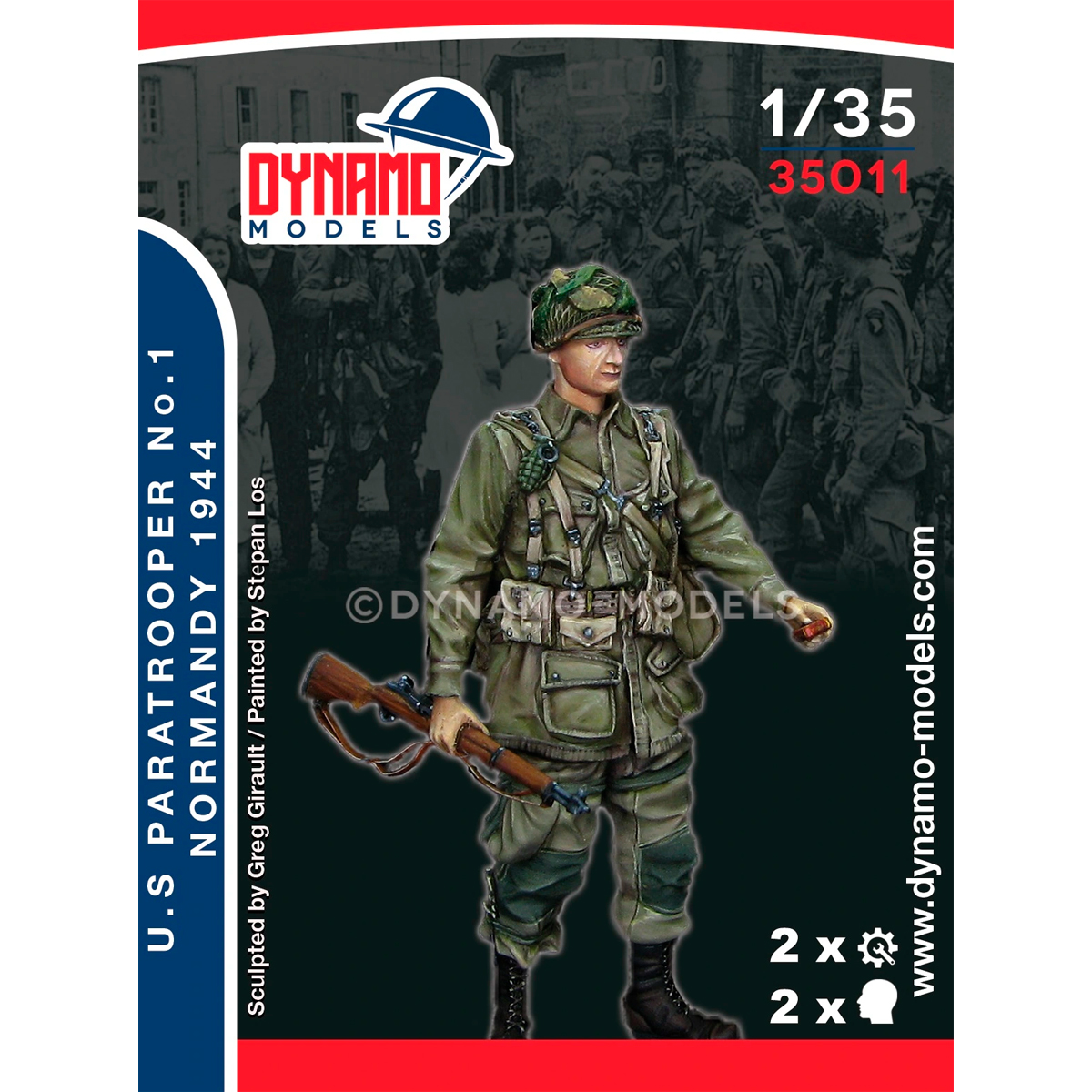 ak-interactive-1-35-u-s-paratrooper-no-1-normandy-1944-kit-di-modellismo image 1