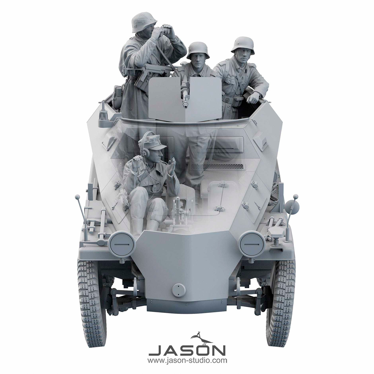 ak-interactive-equipaggio-sd-kfz-250-1-ausf-a-half-track-tedesco-in-scala-1-16 image 3