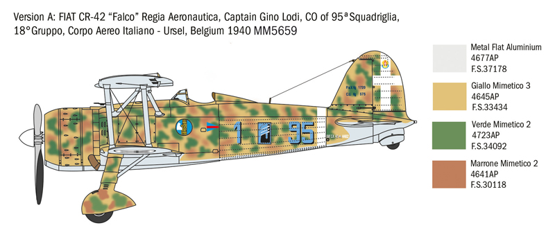 ak-interactive-1-48-fiat-cr-42-falco-kit-modello-aereo-da-costruire-e-dipingere image 5