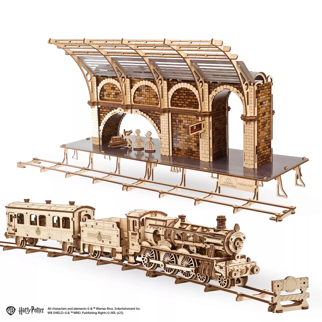 ugears-hogwarts-express-set-harry-potter-treno-2-in-1-con-binario-9 image 1