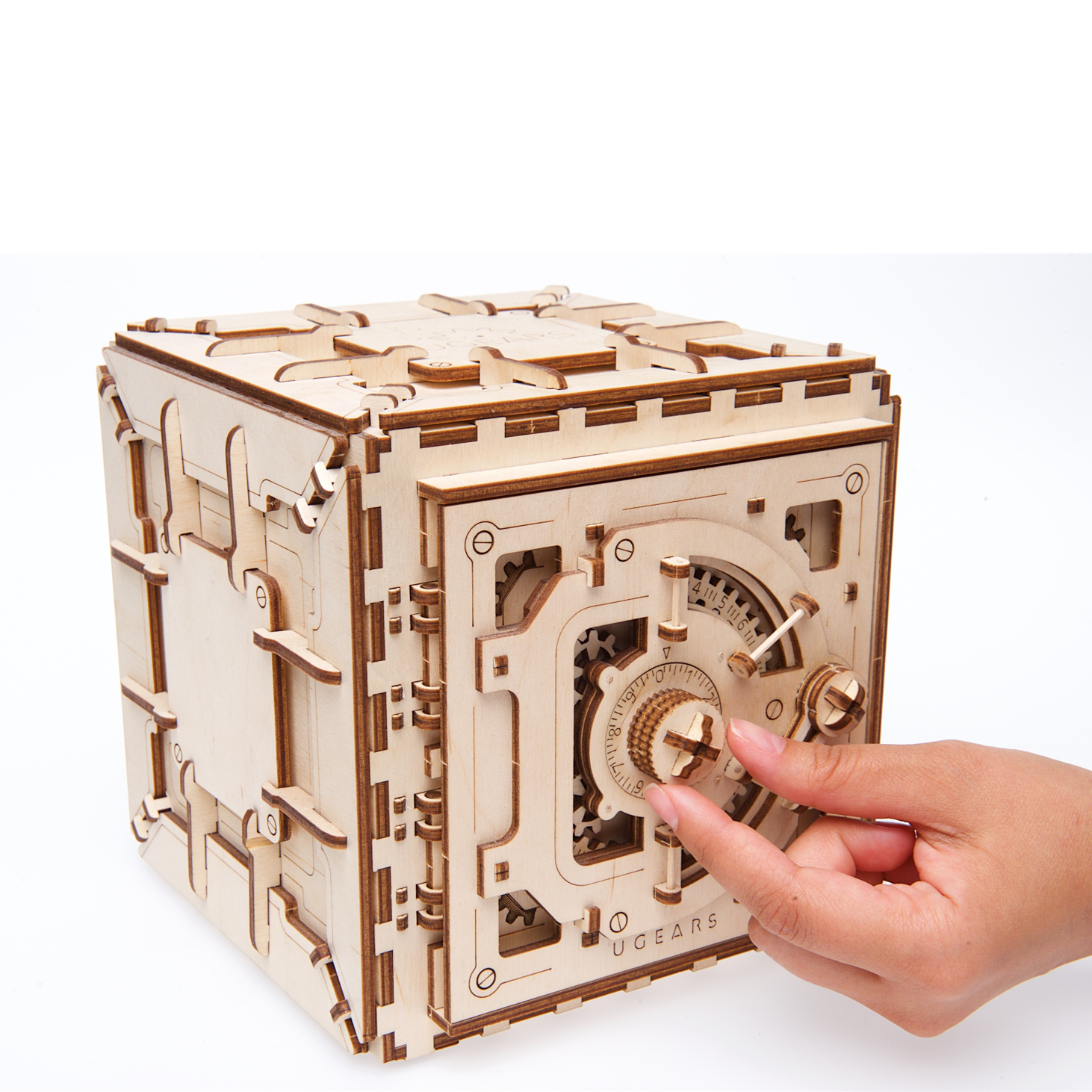 ugears-safe-cassaforte-meccanica-con-combinazione-personalizzabile-puzzle-3d-adv image 4