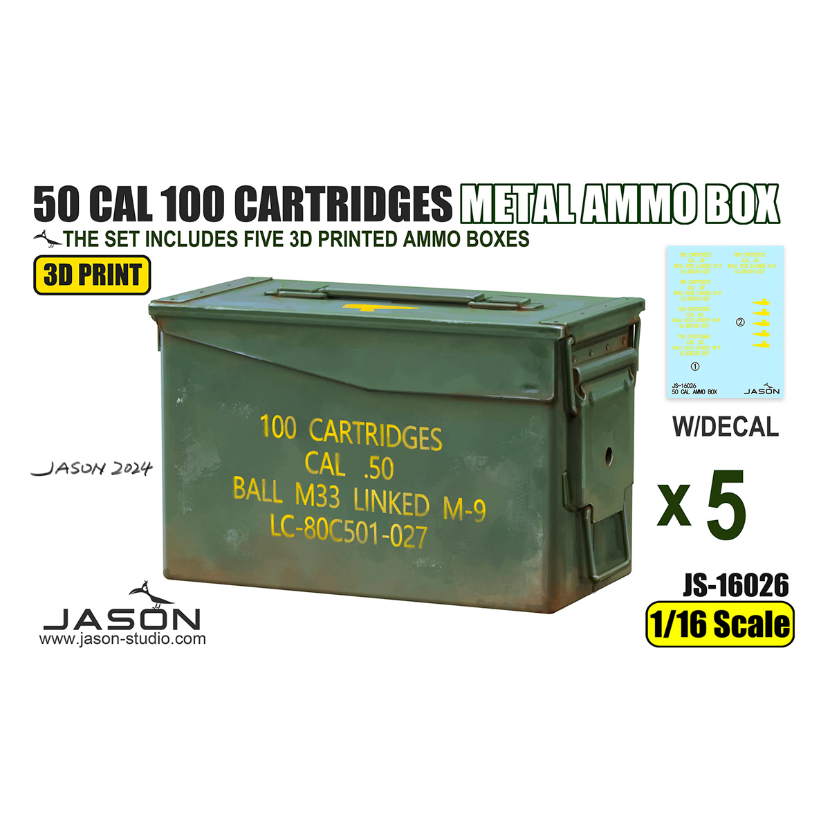 ak-interactive-1-16-scala-50-cal-100-cartucce-metal-ammo-box image 1