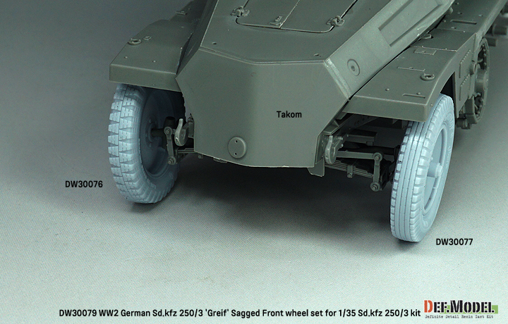ak-interactive-ww2-german-sd-kfz-250-3-greif-sagged-wheel-set-per-1-35-sd-kfz-25 image 6