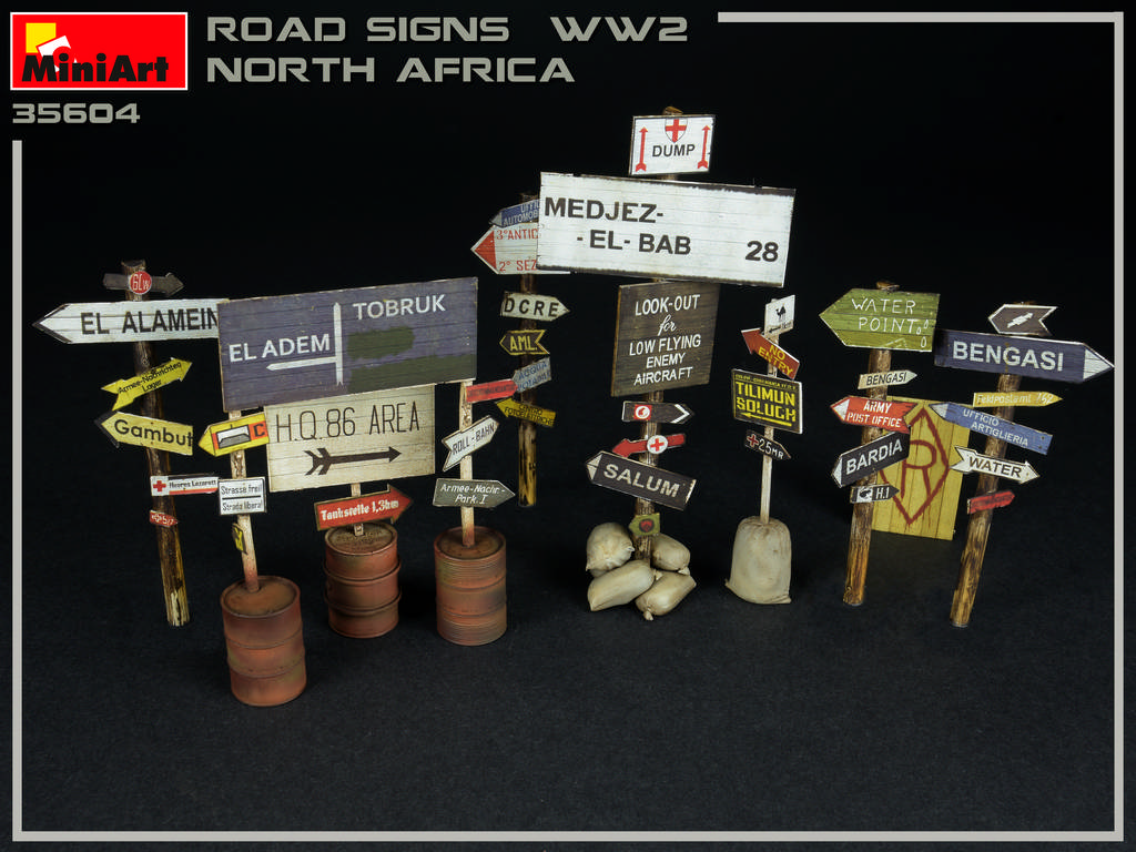 ak-interactive-1-35-segnali-stradali-ww2-nord-africa-set-accessori-da-costruire- image 3
