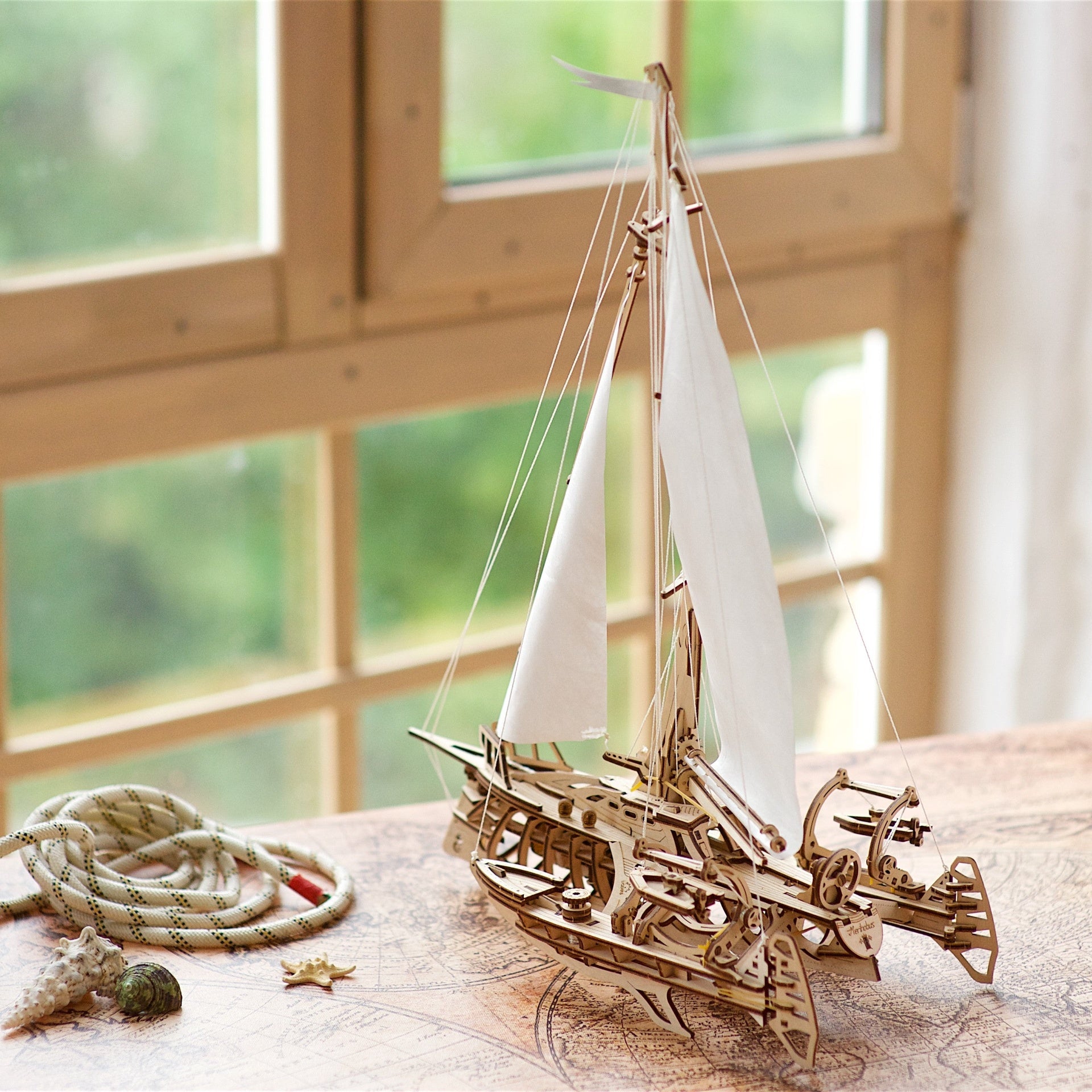 ugears-trimaran-merihobus-modellino-meccanico-in-legno-di-barca-a-vela-multiscro image 8