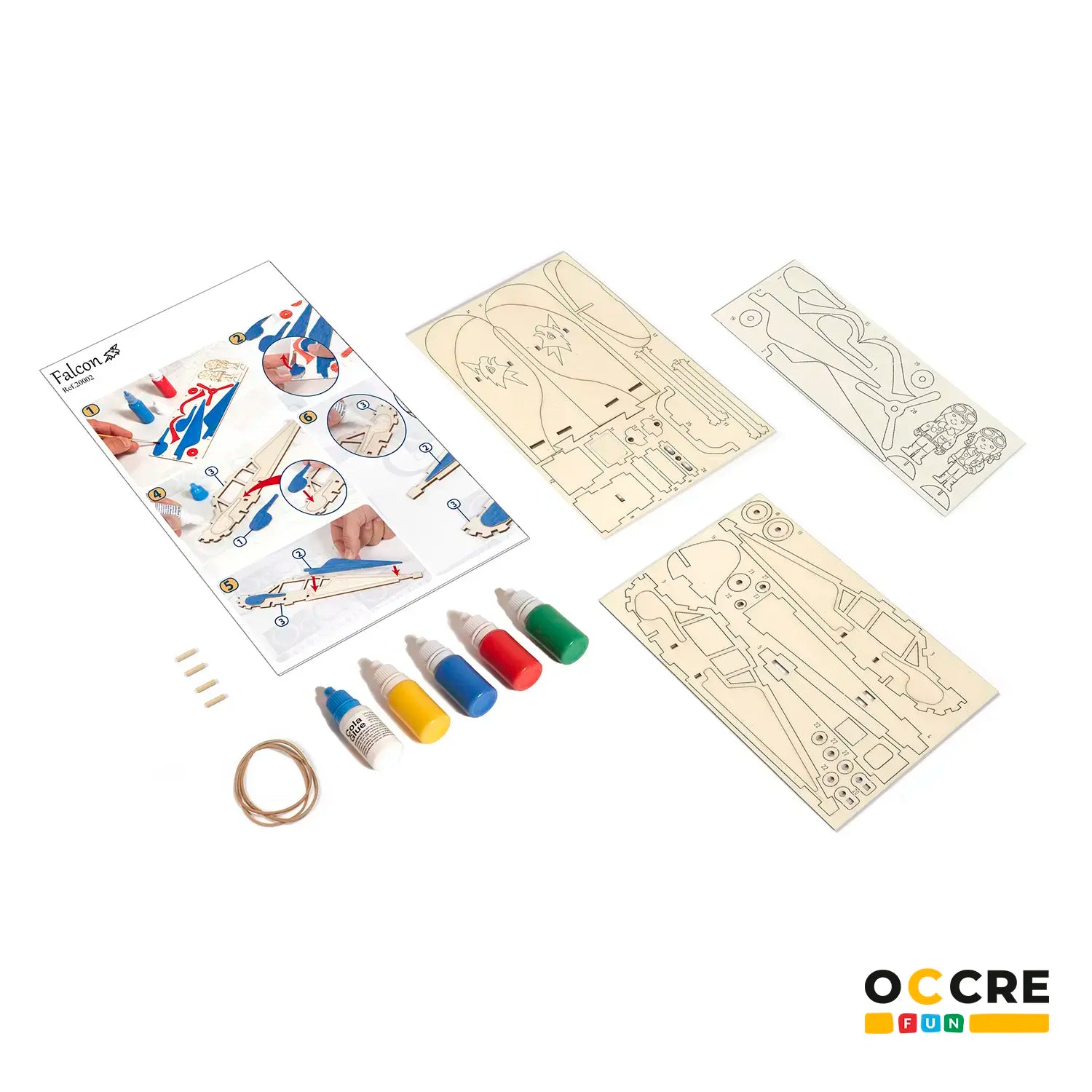 occre-fun-falcon-modellino-di-aereo-in-legno-per-bambini image 4