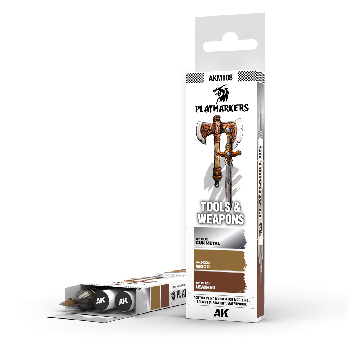 ak-interactive-playmarkers-set-herramientas-y-armas-pennarelli-per-modellismo image 1