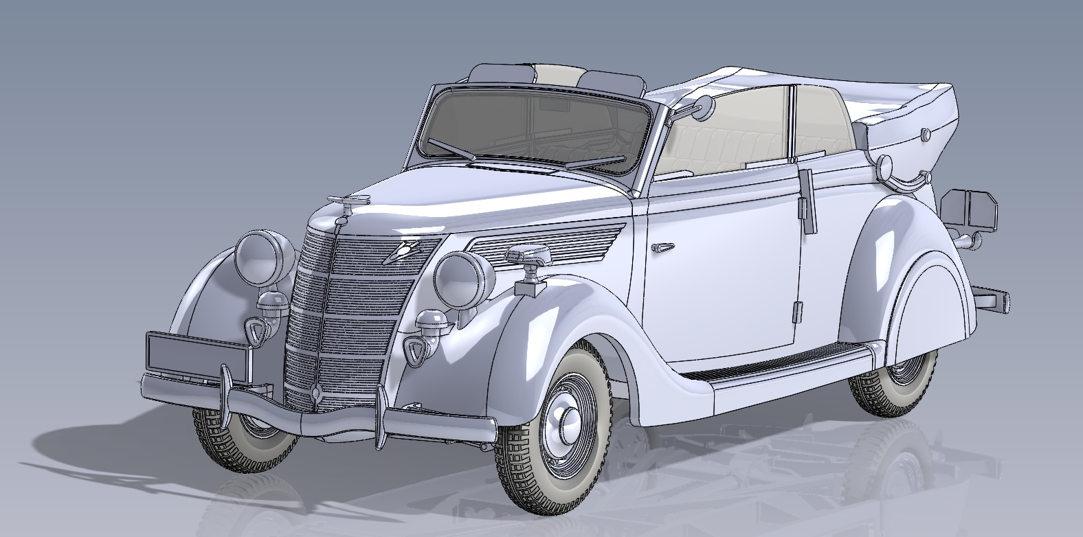 ak-interactive-1-35-ford-v8-g81-cabriolet-kit-veicolo-militare-tedesco-wwii image 2