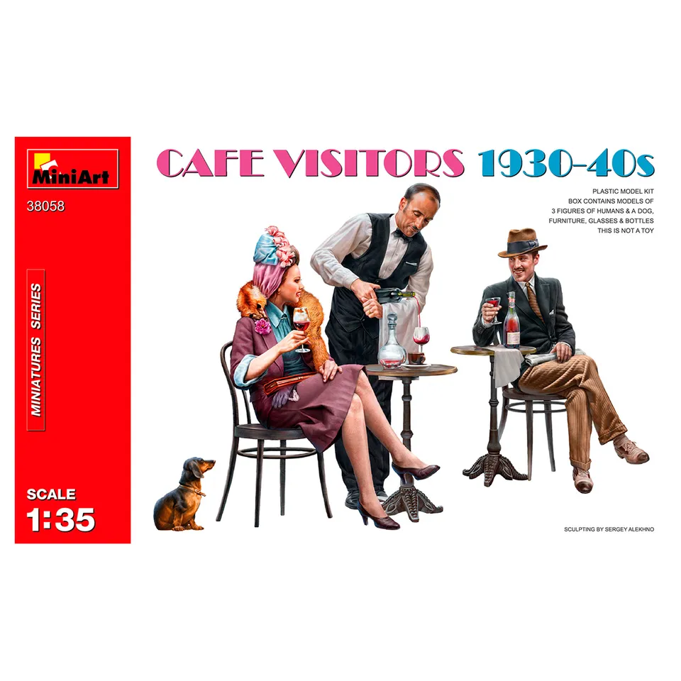 ak-interactive-1-35-cafe-visitors-1930-40s-set-di-figure-in-scala-per-modellismo image 1