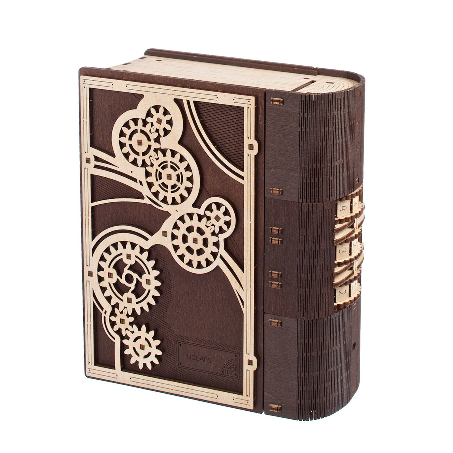 ugears-book-of-secrets-cassaforte-libro-in-legno-meccanica-3d-con-serratura-adva image 4