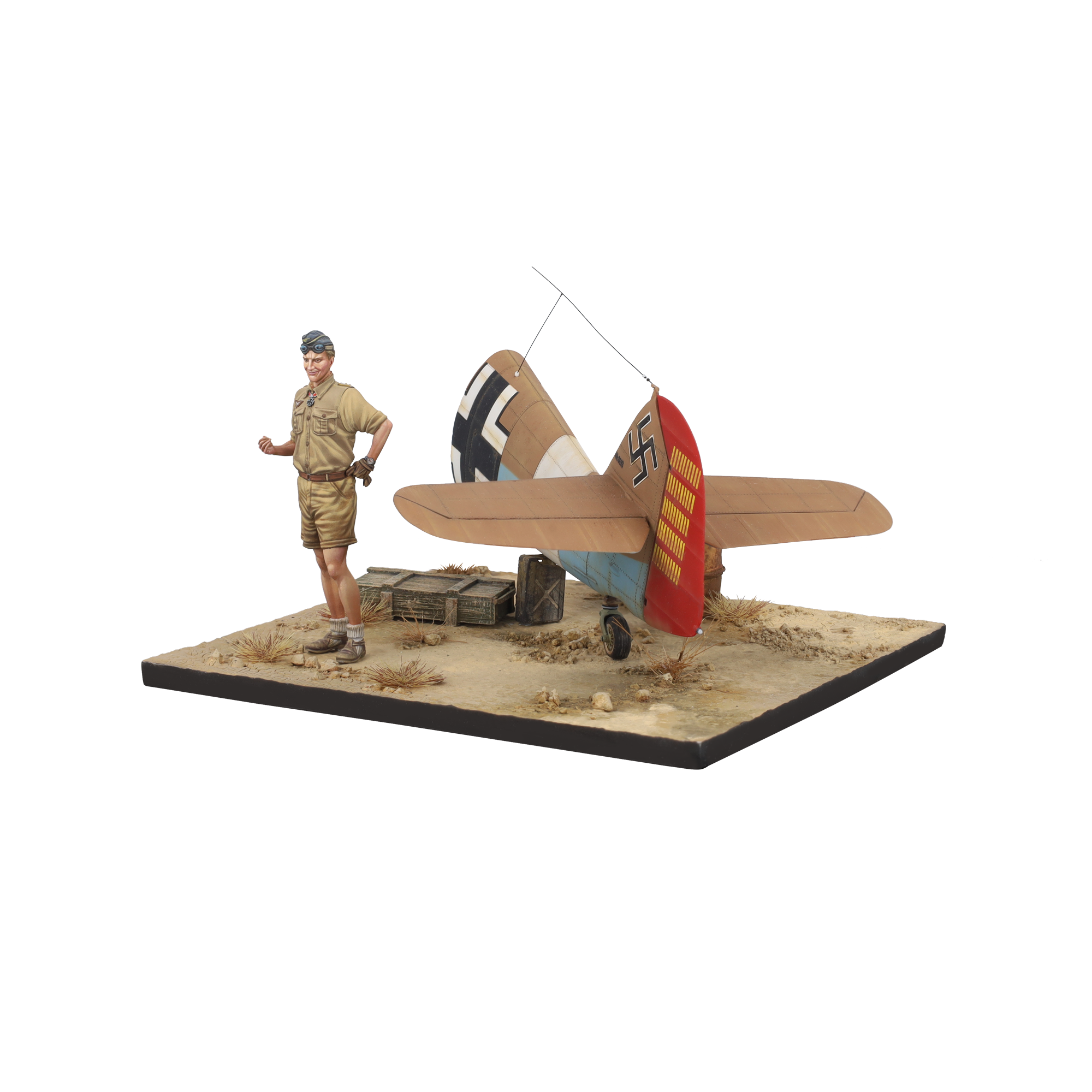scale75-warfront-marseille-ace-of-bf109-1-32-scena-pilota-e-coda-bf109-da-diping image 6