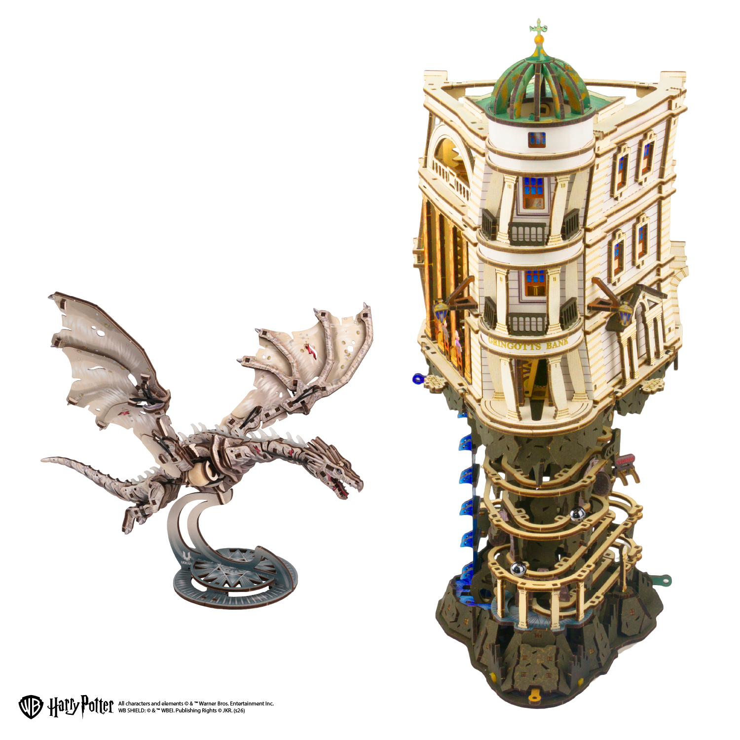 ugears-gringotts-bundle-banca-gringotts-marble-run-drago-ironbelly-harry-potter image 3