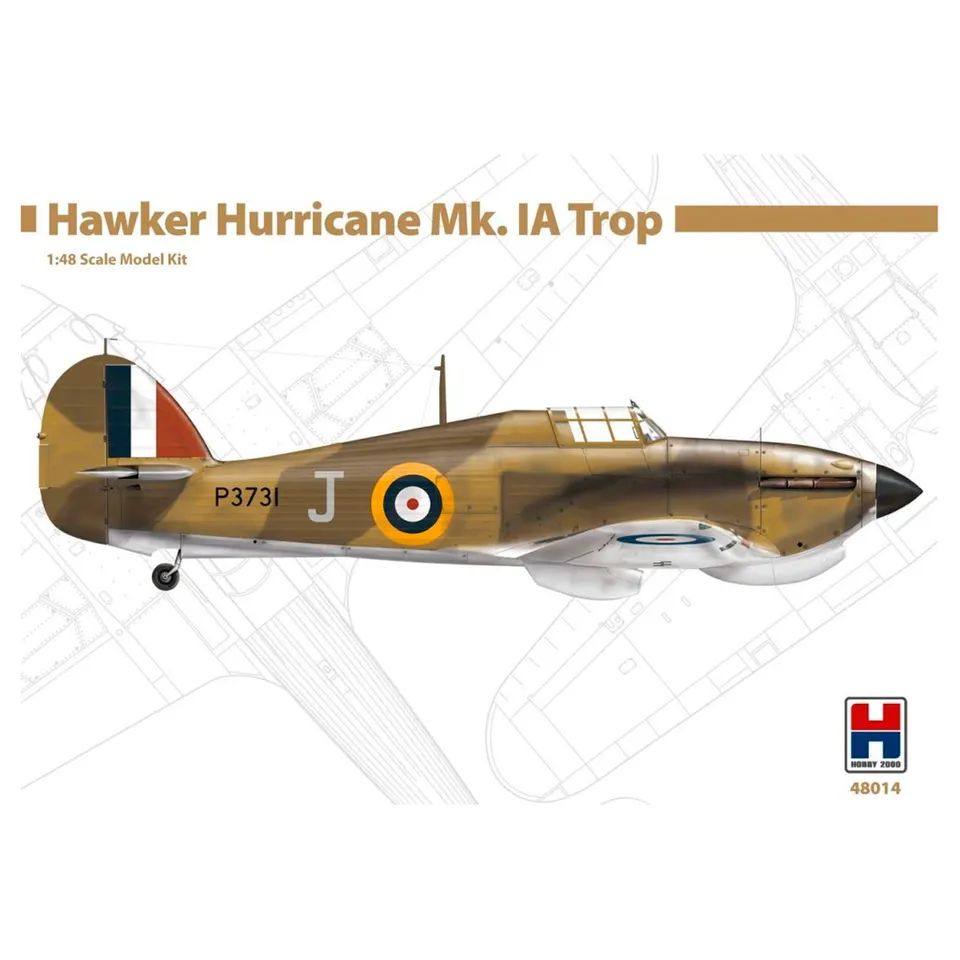 ak-interactive-hawker-hurricane-mk-ia-trop-1-48-kit-aereo-in-scala-1-48 image 1