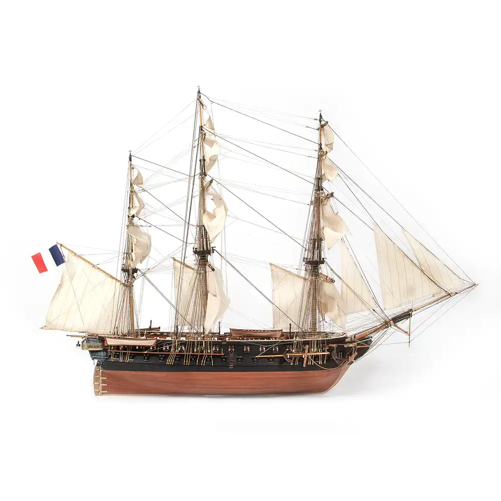 occre-belle-poule-nave-kit-modellismo-navale-in-legno-con-vele-e-supporto image 2