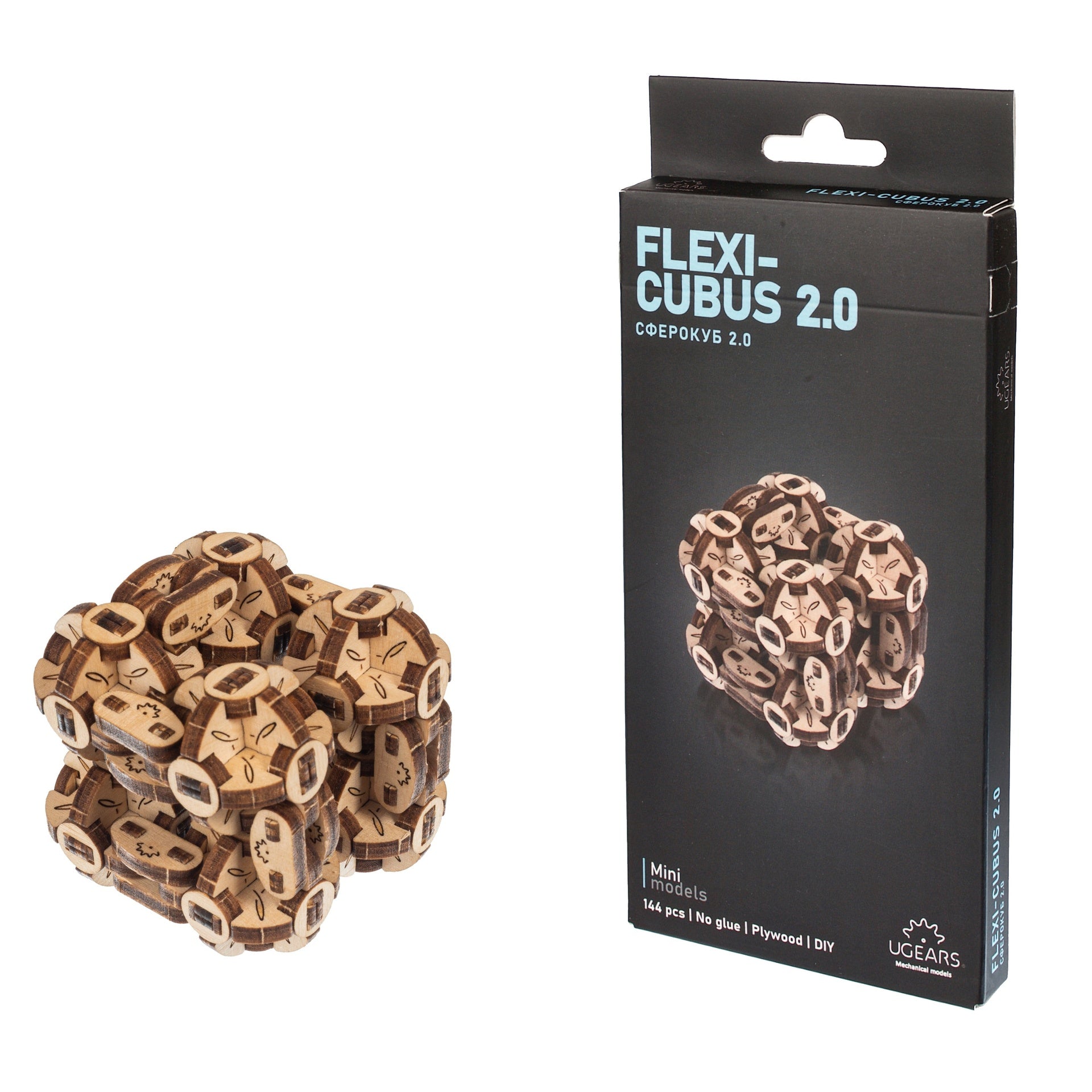 ugears-flexi-cubus-2-0-puzzle-meccanico-3d-octasphere-steampunk image 5