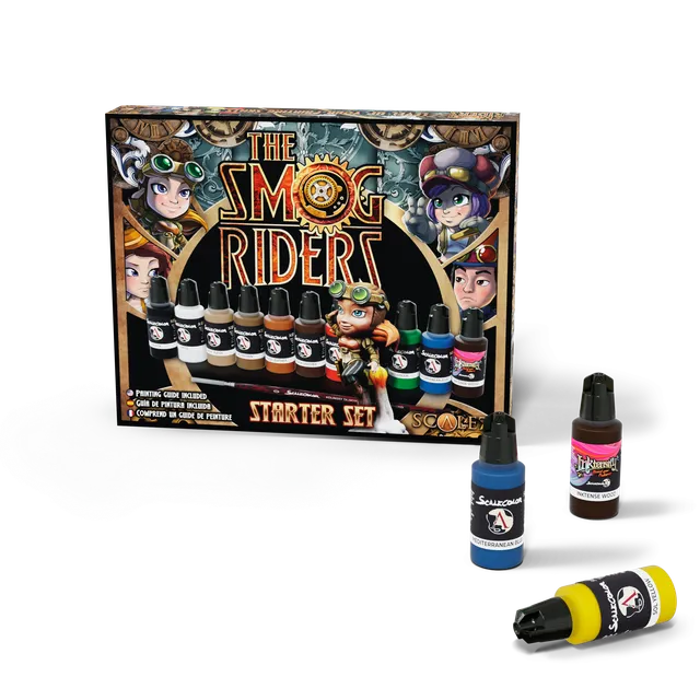 scale75-the-smog-riders-starter-set-kit-pittura-11-x-17ml-miniatura-35mm-da-mont image 1