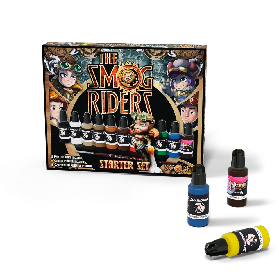 scale75-the-smog-riders-starter-set-kit-pittura-11-x-17ml-miniatura-35mm-da-mont image 1
