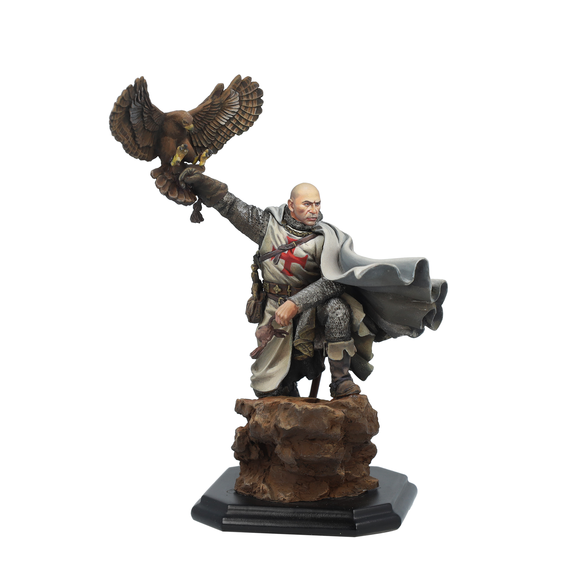 scale75-medieval-hunter-figura-in-metallo-bianco-75mm-fantasy-con-cane image 3