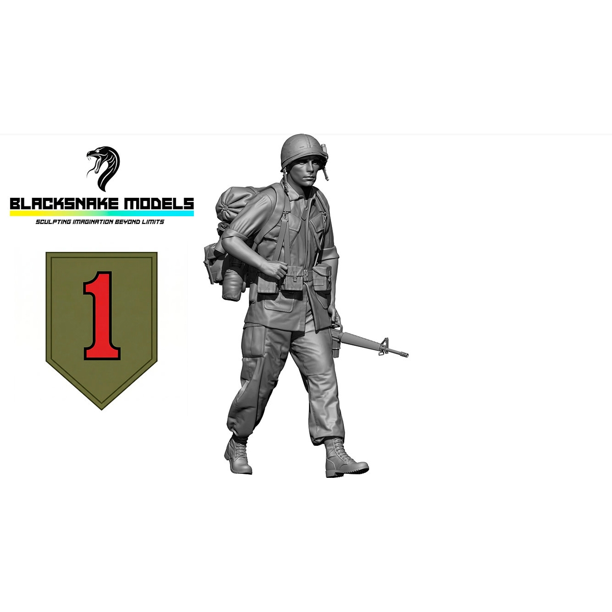ak-interactive-1-35-soldado-estadounidense-big-red-one-guerra-vietnam-02-figura- image 1