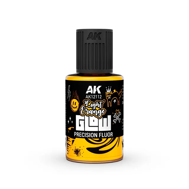 ak-interactive-light-orange-glow-precision-fluor-colore-acrilico-fluorescente-3g image 1