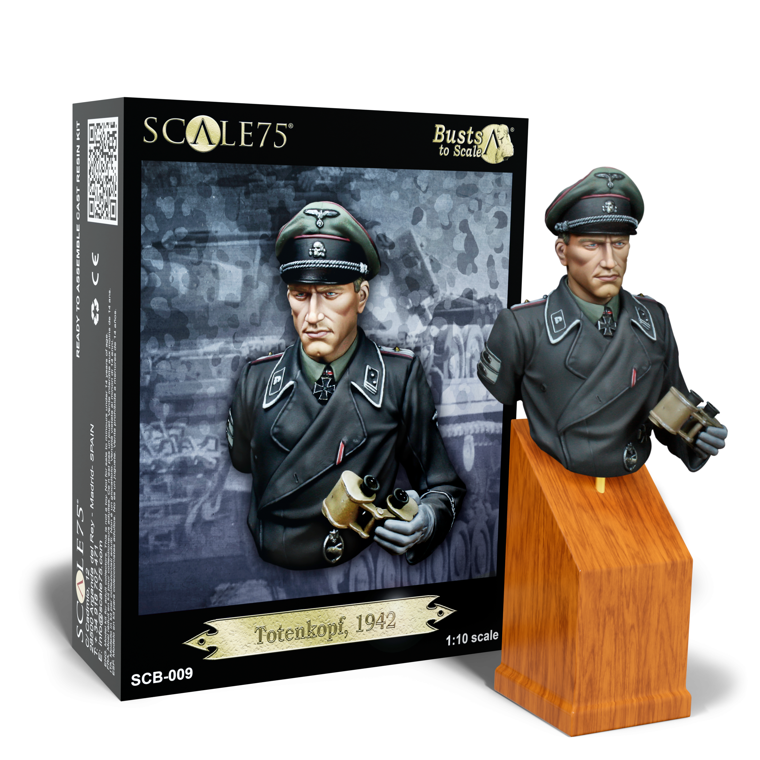 scale75-warfront-totenkopf-1942-busto-in-resina-1-10-da-montare-e-dipingere image 1