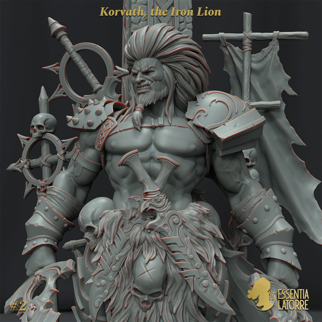 scale75-korvath-the-iron-lion-miniatura-fantasy-da-collezione image 2
