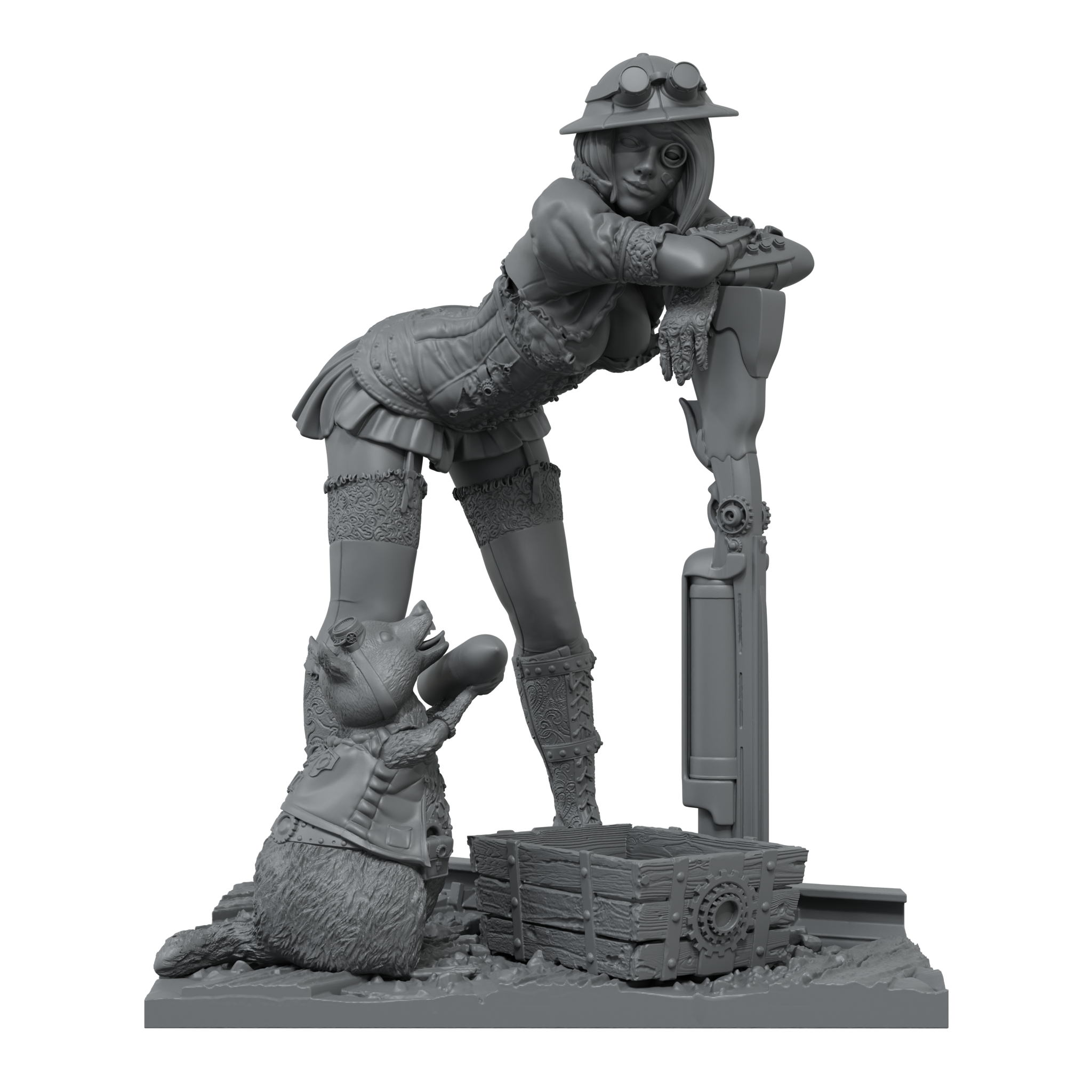 scale75-steam-wars-audrey-d-rumblepop-figura-resina-75mm-da-dipingere image 2