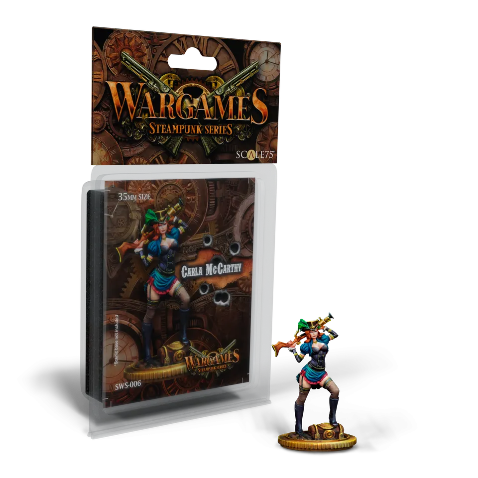 scale75-carla-mc-carthy-35mm-miniatura-in-metallo-bianco-steampunk image 1