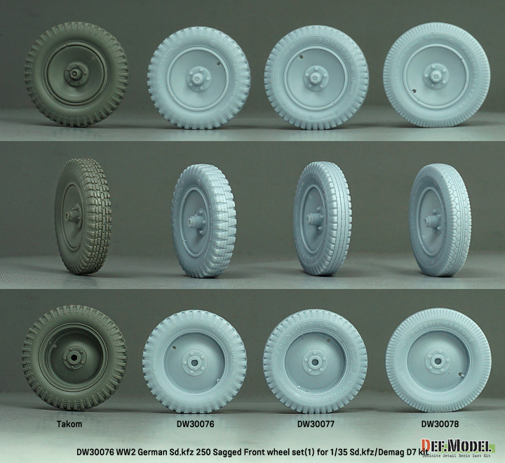 ak-interactive-ww2-german-sd-kfz-250-sagged-wheel-set-3-for-1-35-sd-kfz-250-dema image 8