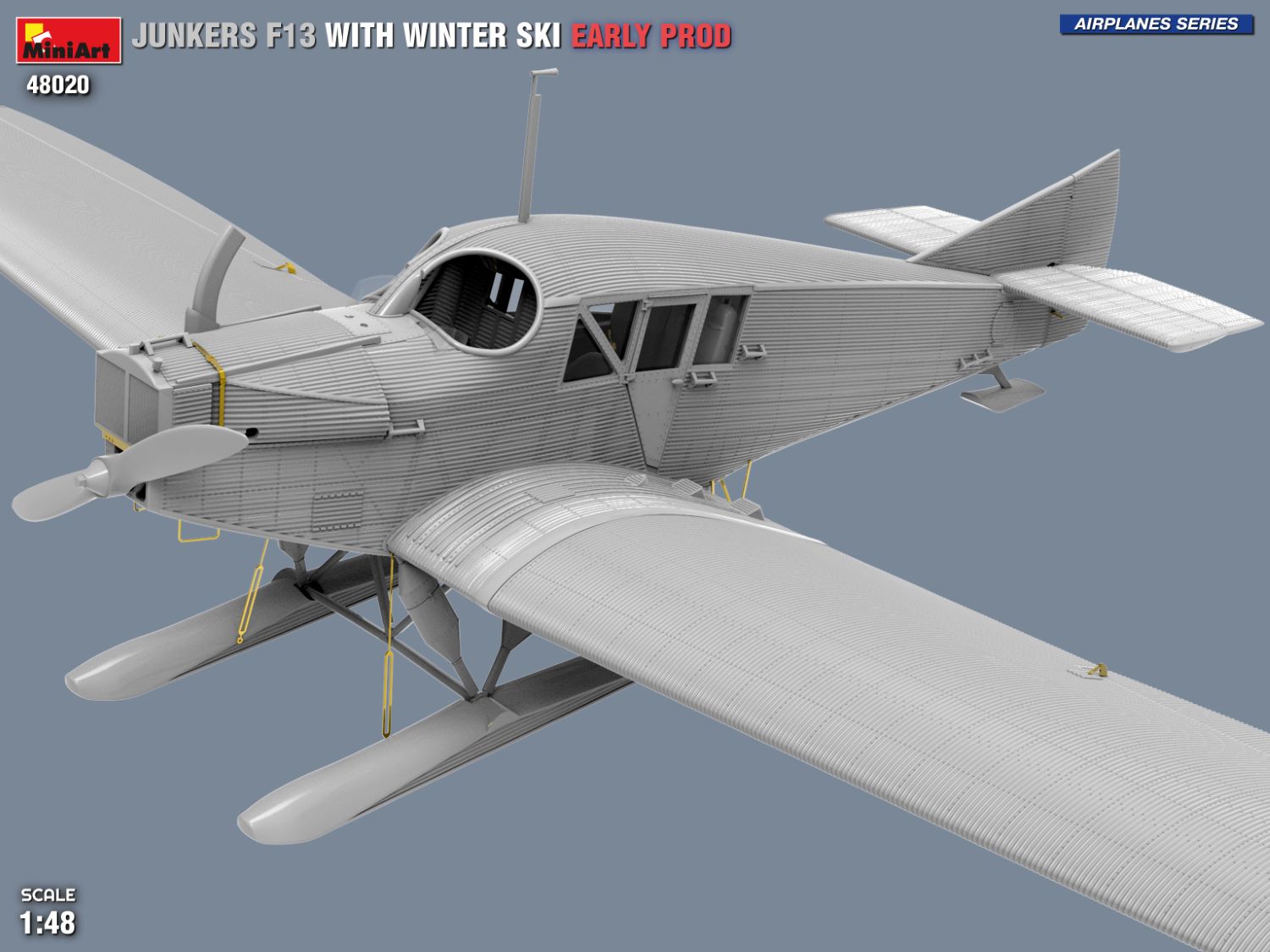 ak-interactive-1-48-junkers-f13-with-winter-ski-early-prod-kit-di-modellismo image 4
