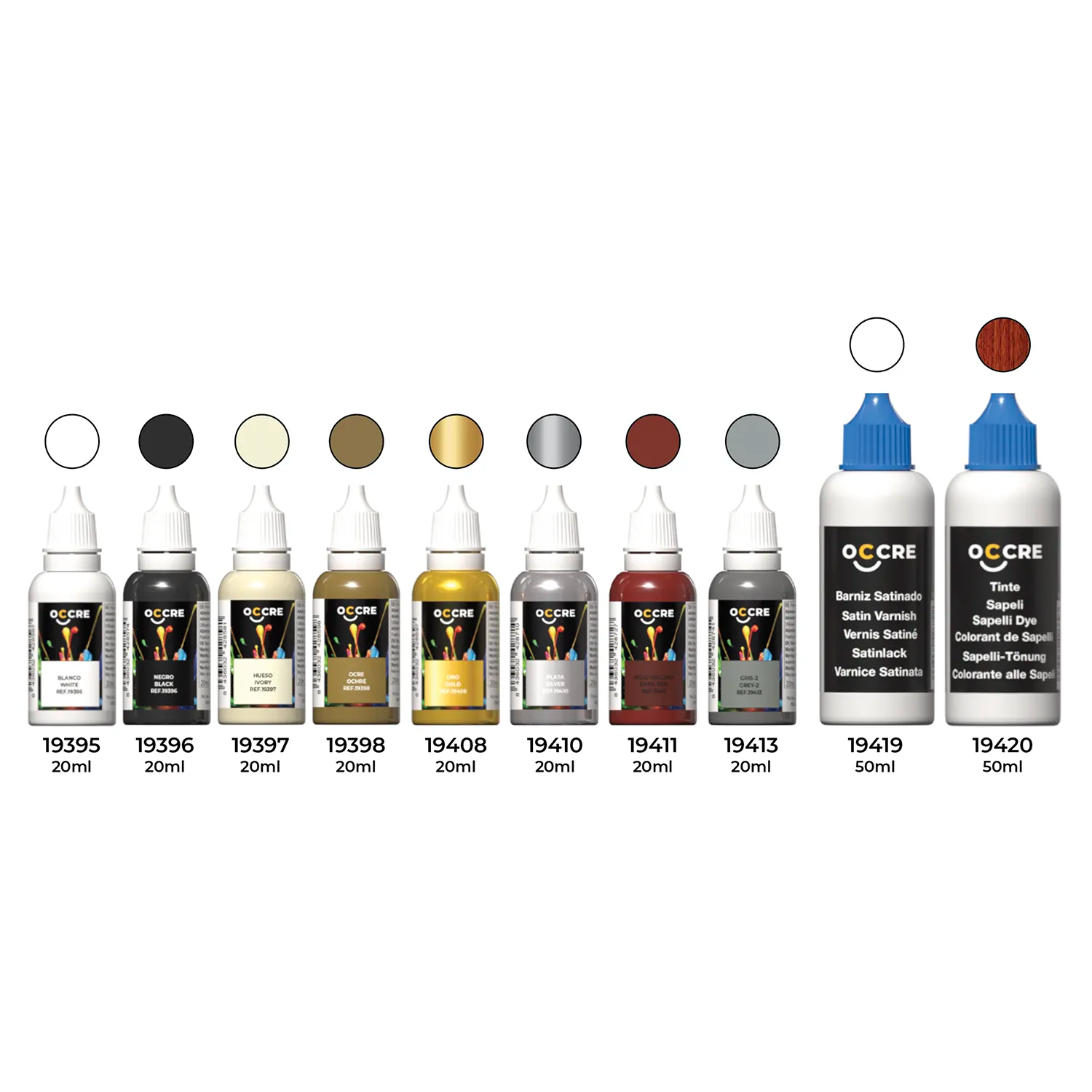 occre-pack-colori-london-set-10-vasetti-per-modello-london image 1