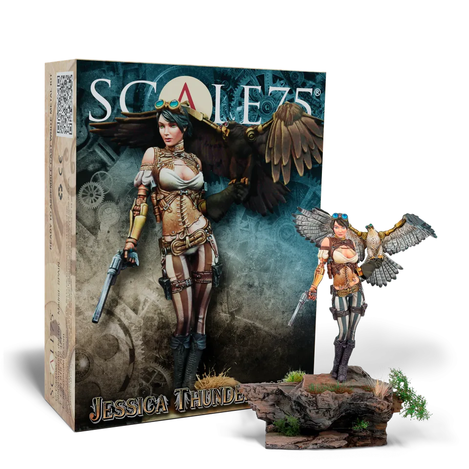 scale75-jessica-thunderhawk-75mm-miniatura-metallo-bianco-steam-wars image 1
