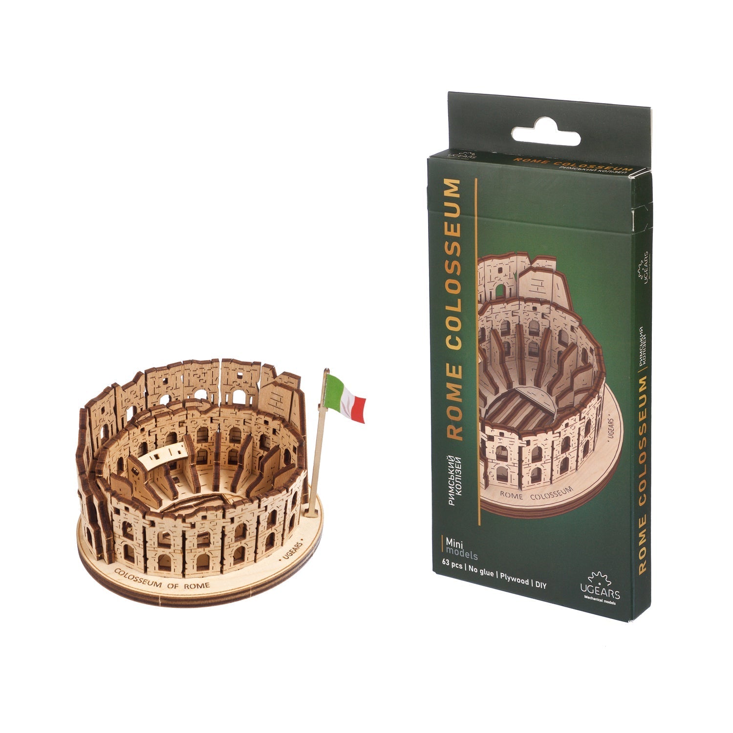 ugears-colosseo-di-roma-modello-3d-in-legno-da-costruire image 5