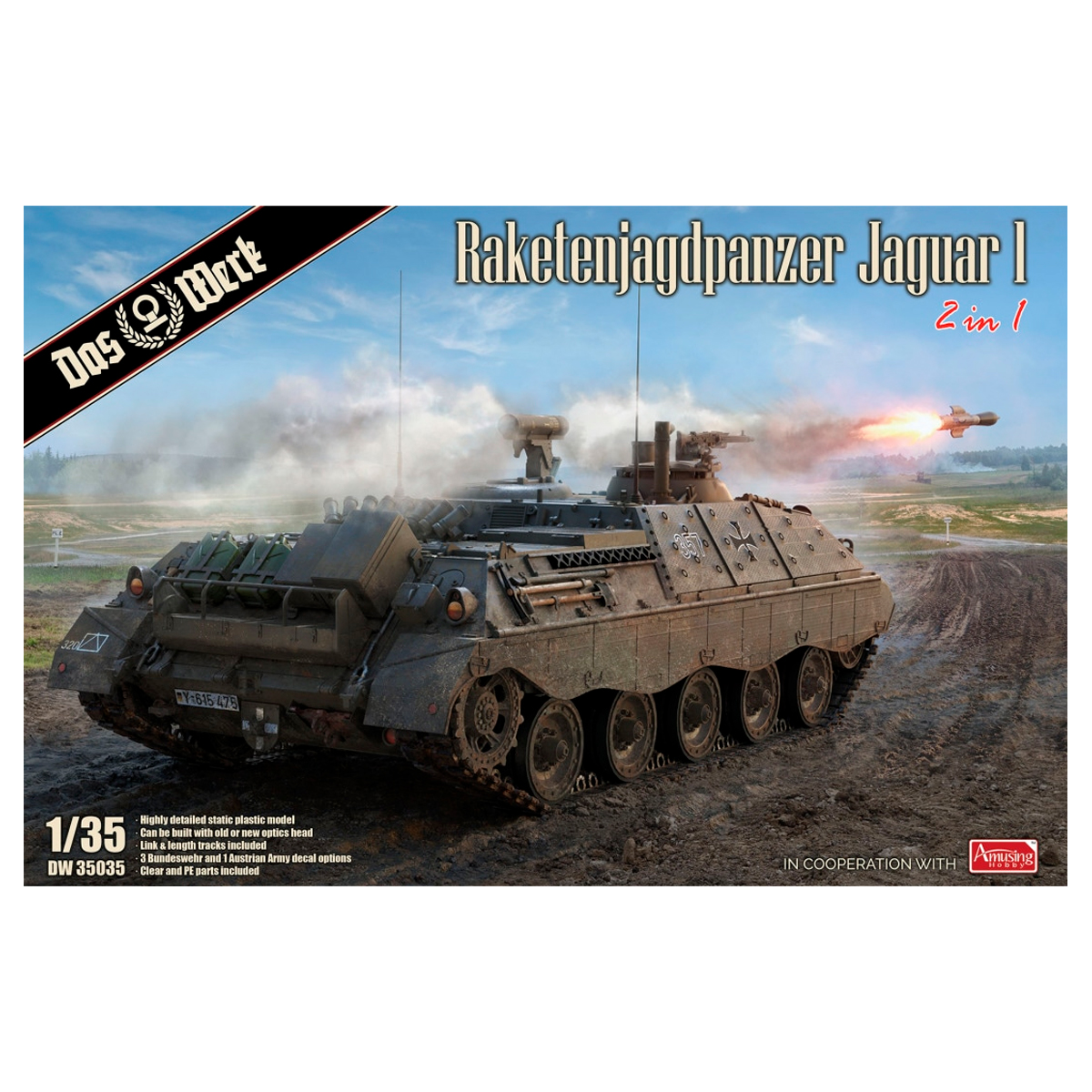 ak-interactive-raketenjagdpanzer-jaguar-1-2-in-1-kit-1-35 image 1
