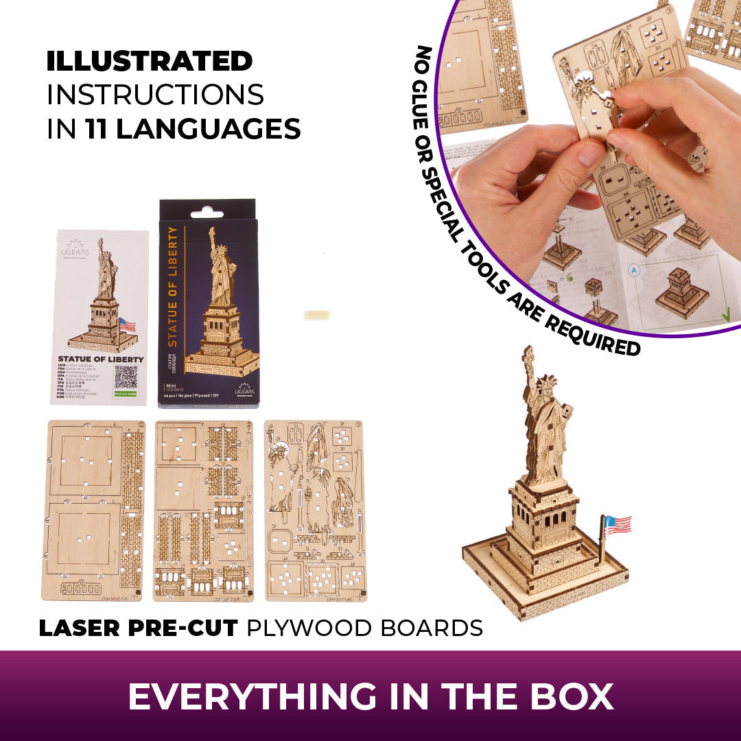 ugears-statua-della-libert-kit-di-modellismo-meccanico-in-legno image 6