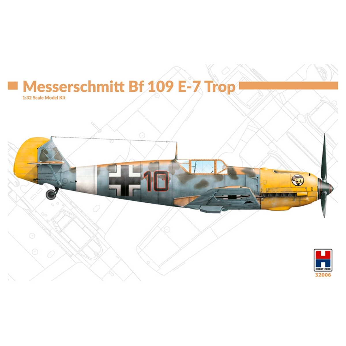 ak-interactive-messerschmitt-bf-109-e-7-trop-aereo-1-32 image 1