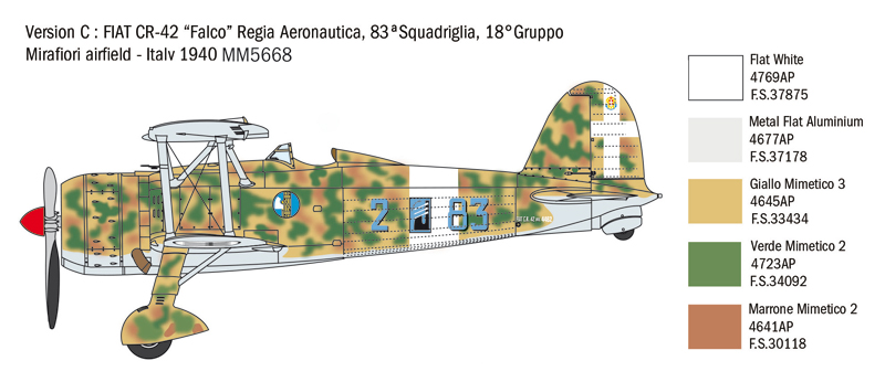 ak-interactive-1-48-fiat-cr-42-falco-kit-modello-aereo-da-costruire-e-dipingere image 8