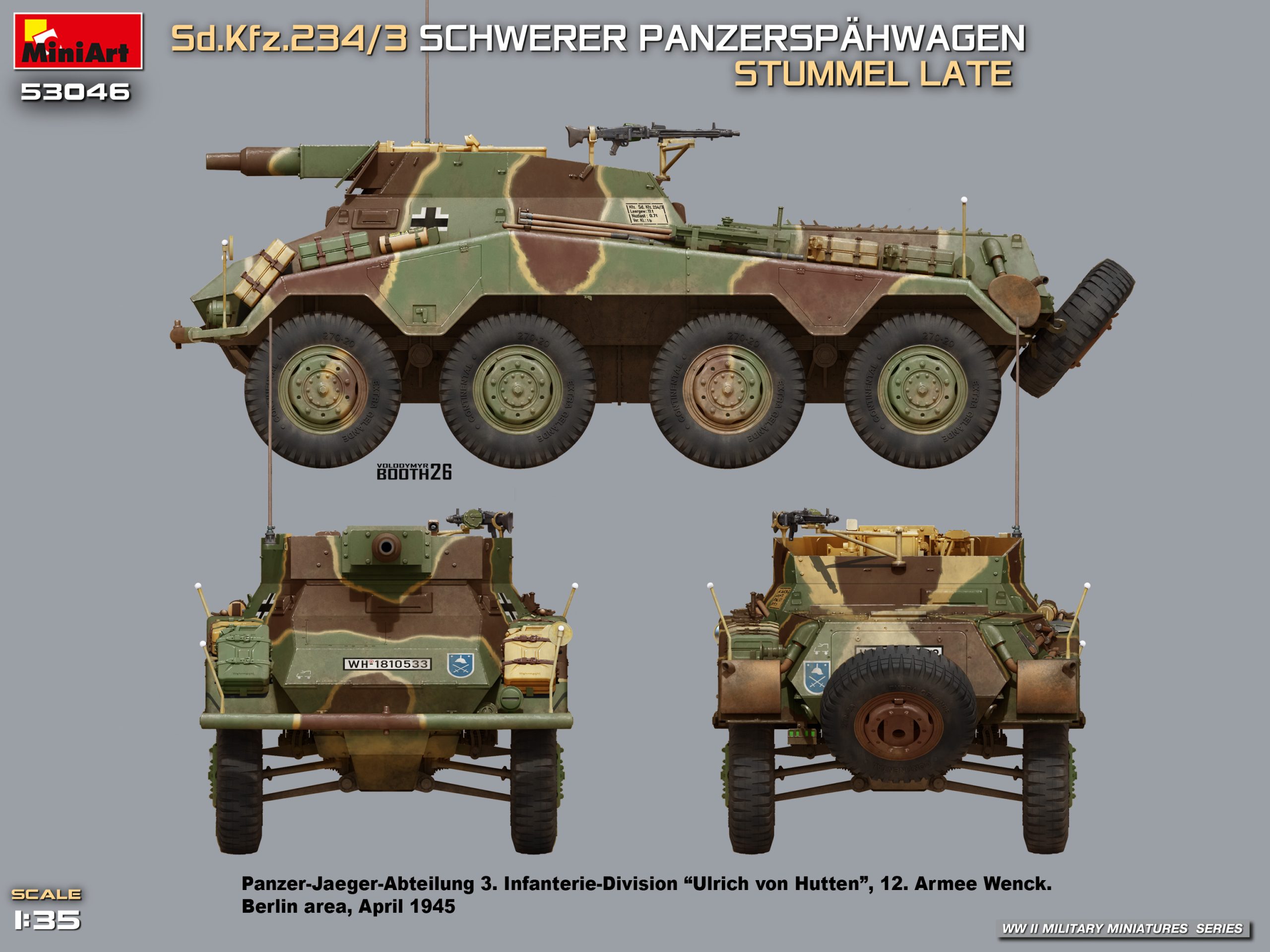 ak-interactive-1-35-sd-kfz-234-3-schwerer-panzersp-hwagen-stummel-late-kit-model image 2