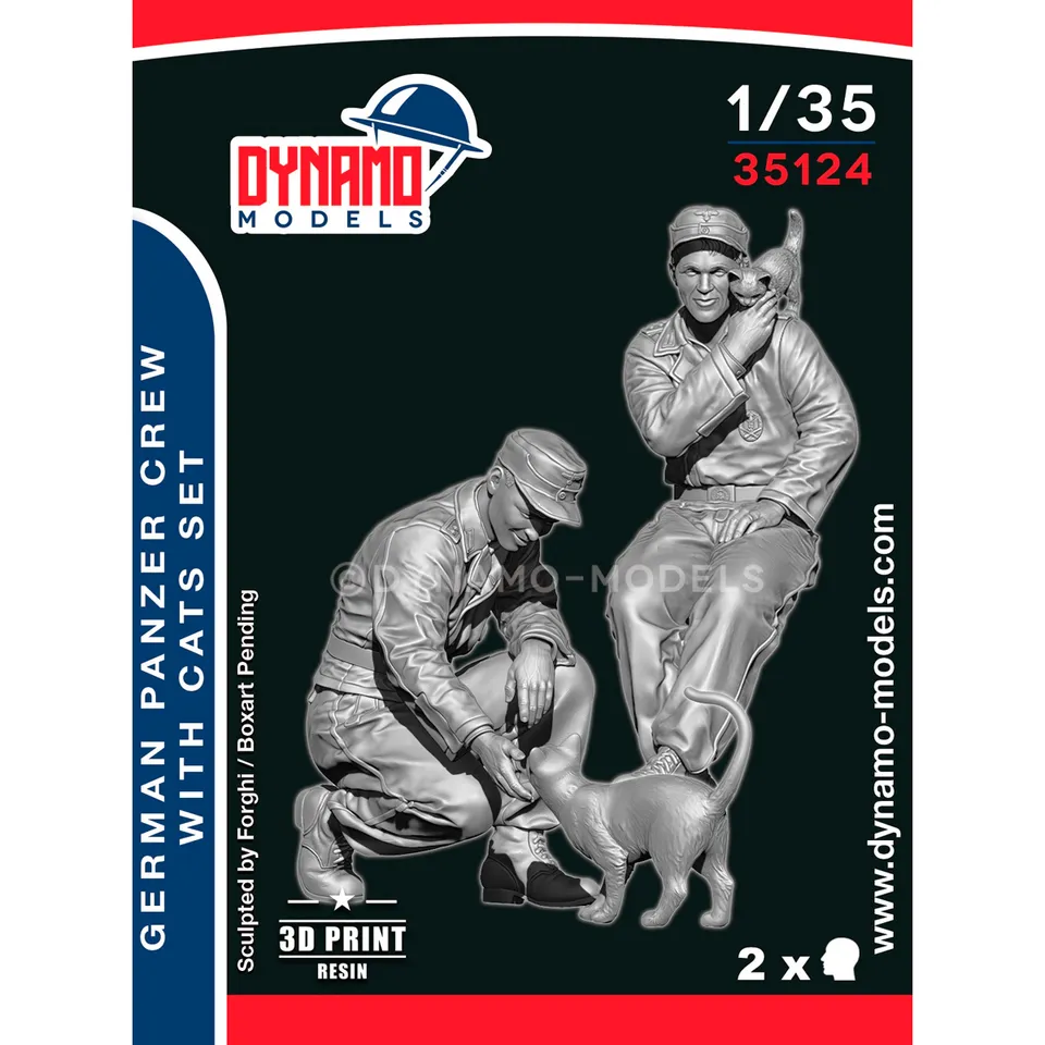 ak-interactive-1-35-german-panzer-crew-with-cat-set-figure-1-35 image 1