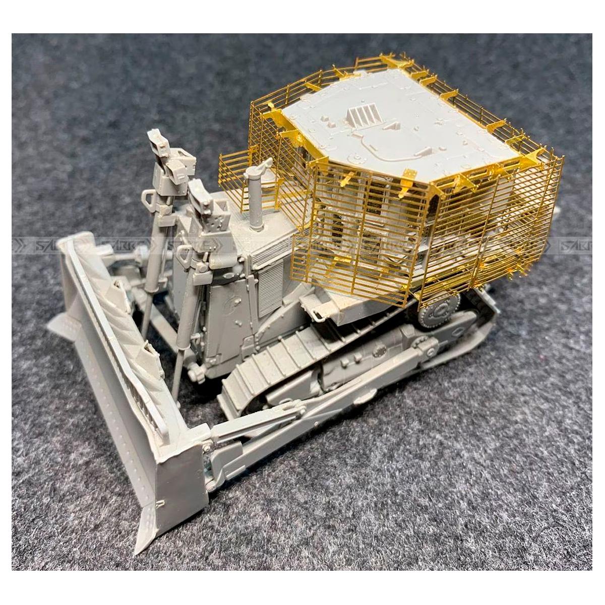 ak-interactive-1-72-d9r-armored-bulldozer-with-slat-armor-kit-escavatore-corazza image 2