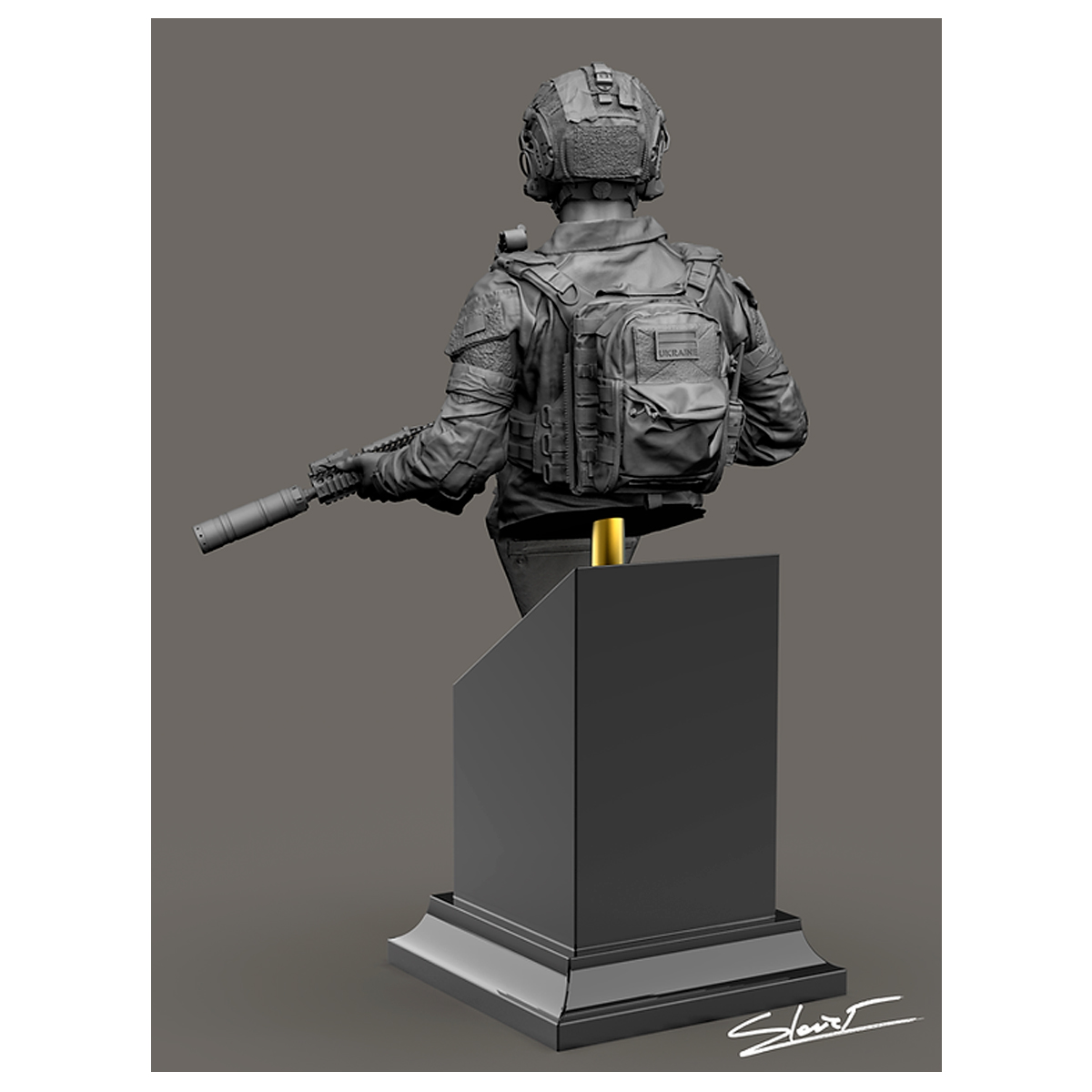 ak-interactive-ukrainian-soldier-busto-1-10-figura-da-dipingere image 3
