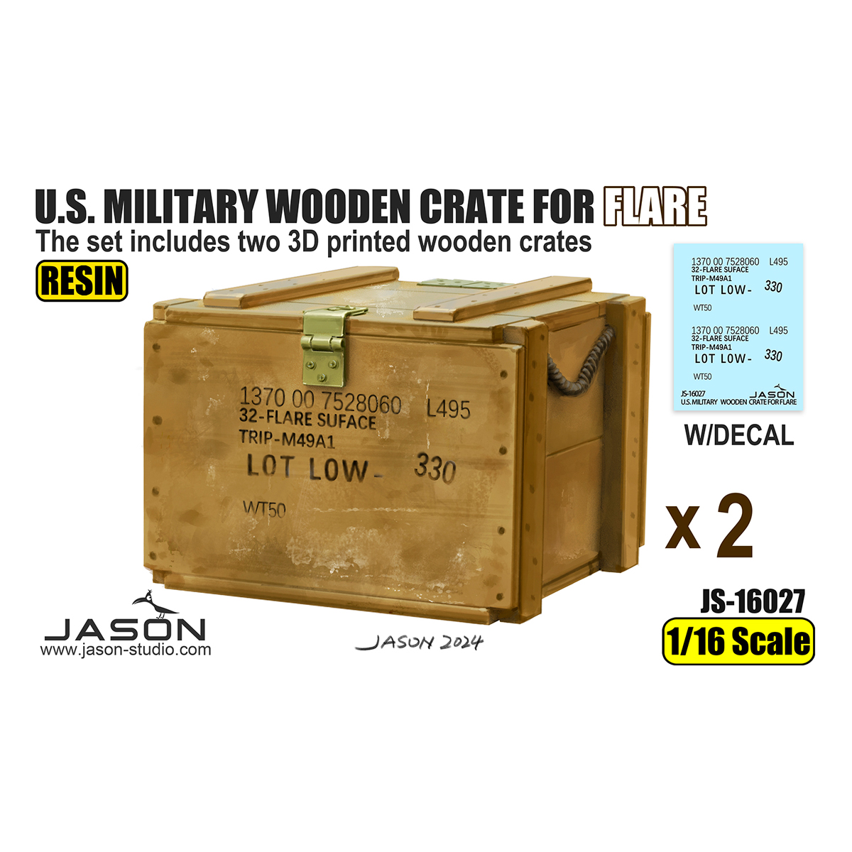 ak-interactive-1-16-cassa-di-legno-militare-usa-per-razzi-accessorio-da-modellis image 1