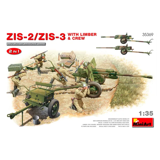 ak-interactive-1-35-zis-2-zis-3-con-limber-crew-kit-modellismo-2-in-1 image 1