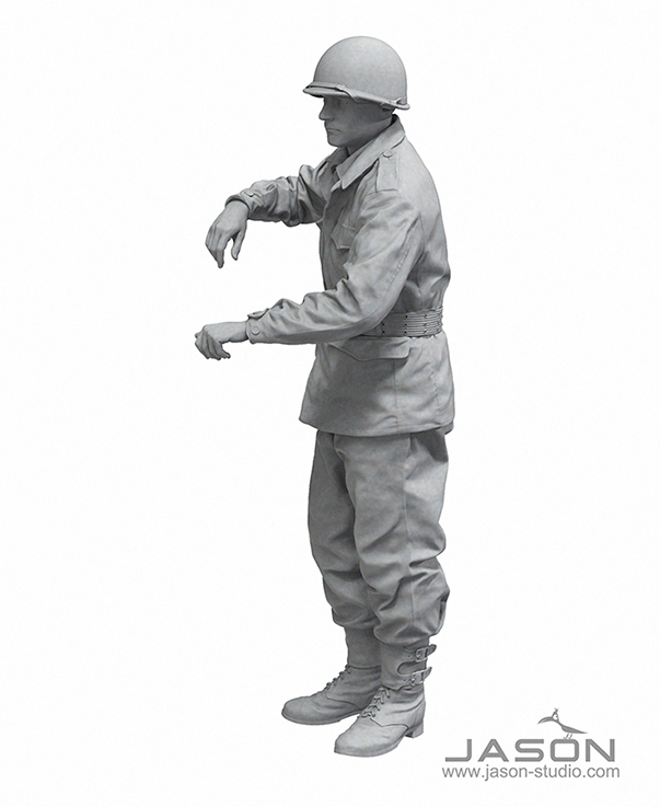 ak-interactive-1-16-u-s-m8-greyhound-gunner-figure-figurino-da-dipingere image 3