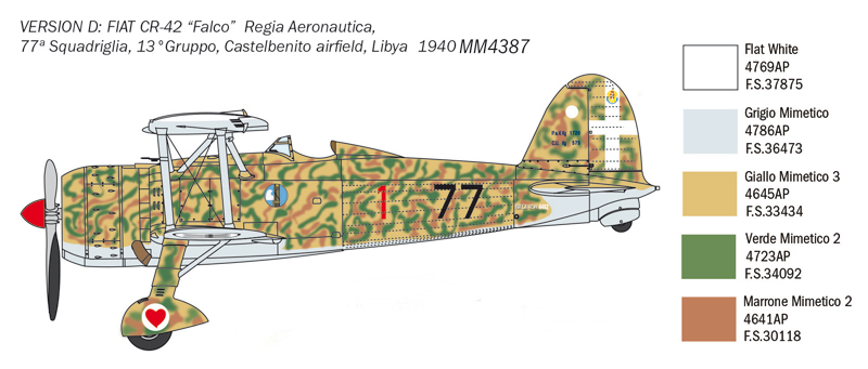 ak-interactive-1-48-fiat-cr-42-falco-kit-modello-aereo-da-costruire-e-dipingere image 7